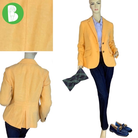 Talbots Jackets & Blazers - TALBOTS SQUASH YELLOW WOOL BLEND BLAZER (8)